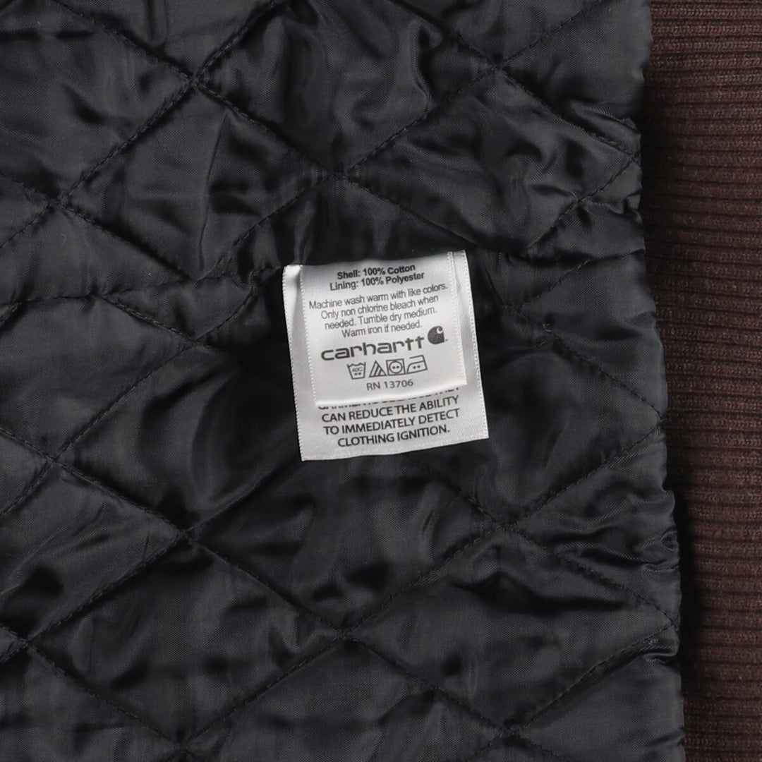 Carhartt Active Jacket, Padded Duck Full-Zip Hoodie, Women's, Size XL cotton brown type Vintage Second Hand