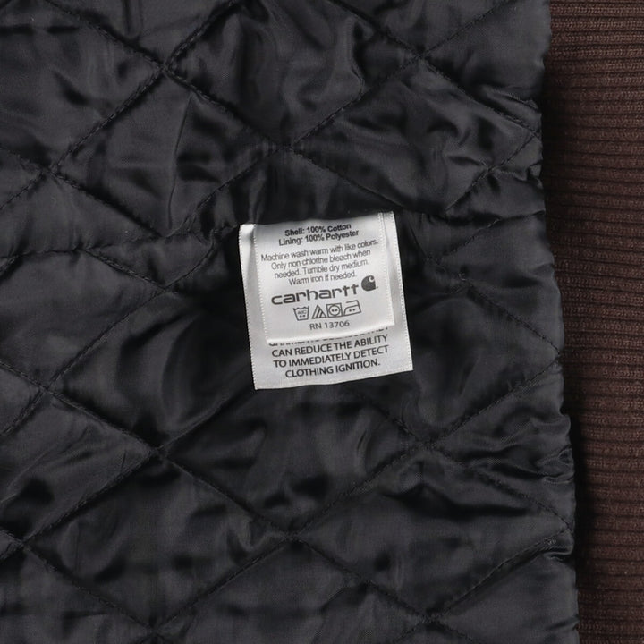 Carhartt Active Jacket, Padded Duck Full-Zip Hoodie, Women's, Size XL cotton brown type Vintage Second Hand