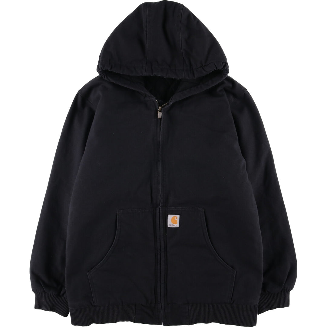 Carhartt Active Jacket, Padded Duck Full-Zip Hoodie, Women's, Size XL cotton black type Vintage Second Hand