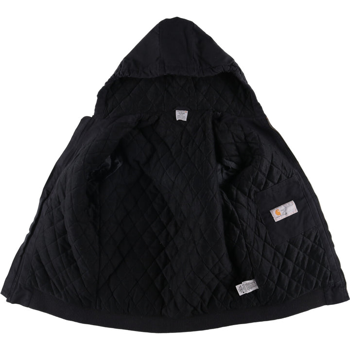 Carhartt Active Jacket, Padded Duck Full-Zip Hoodie, Women's, Size XL cotton black type Vintage Second Hand