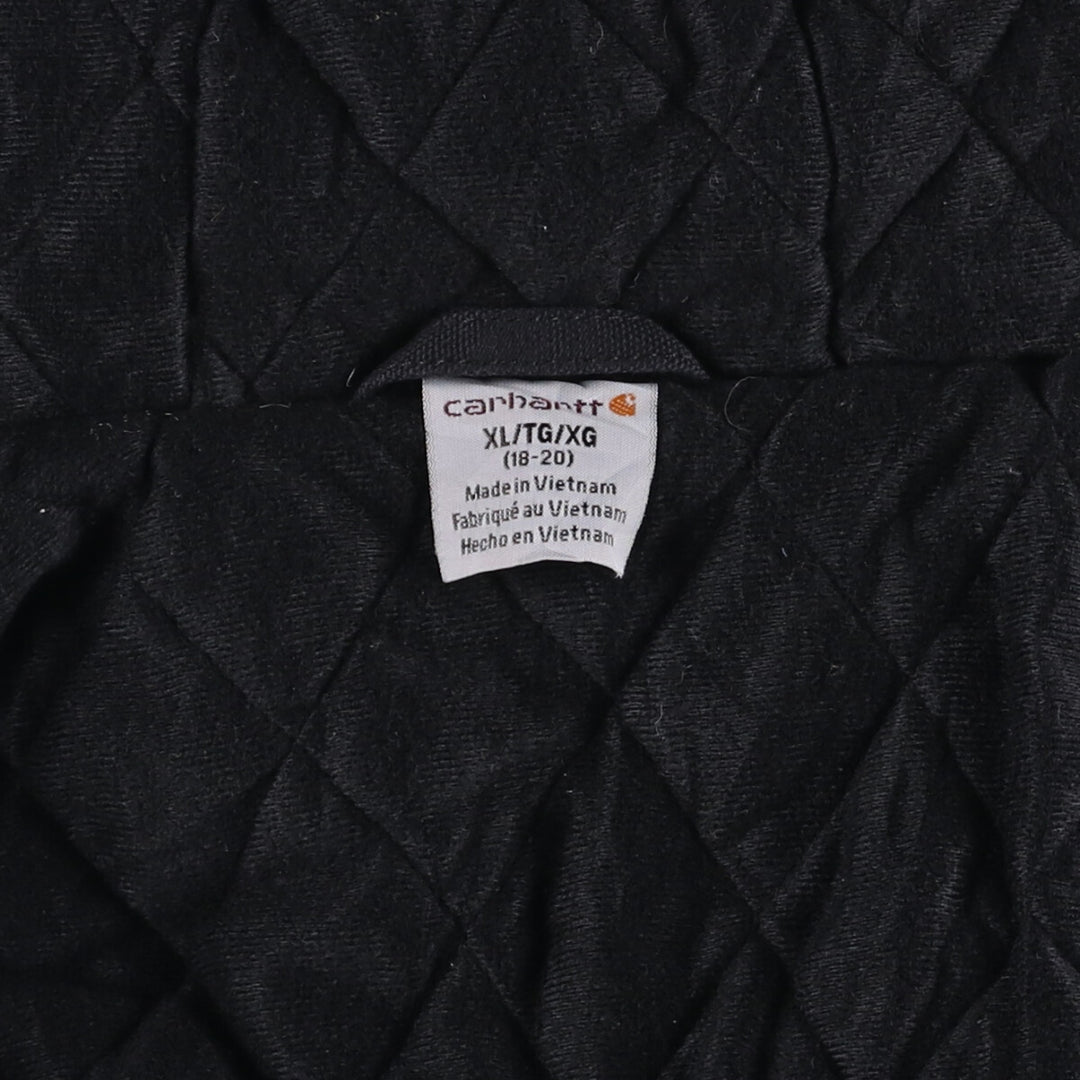 Carhartt Active Jacket, Padded Duck Full-Zip Hoodie, Women's, Size XL cotton black type Vintage Second Hand
