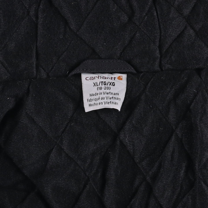 Carhartt Active Jacket, Padded Duck Full-Zip Hoodie, Women's, Size XL cotton black type Vintage Second Hand