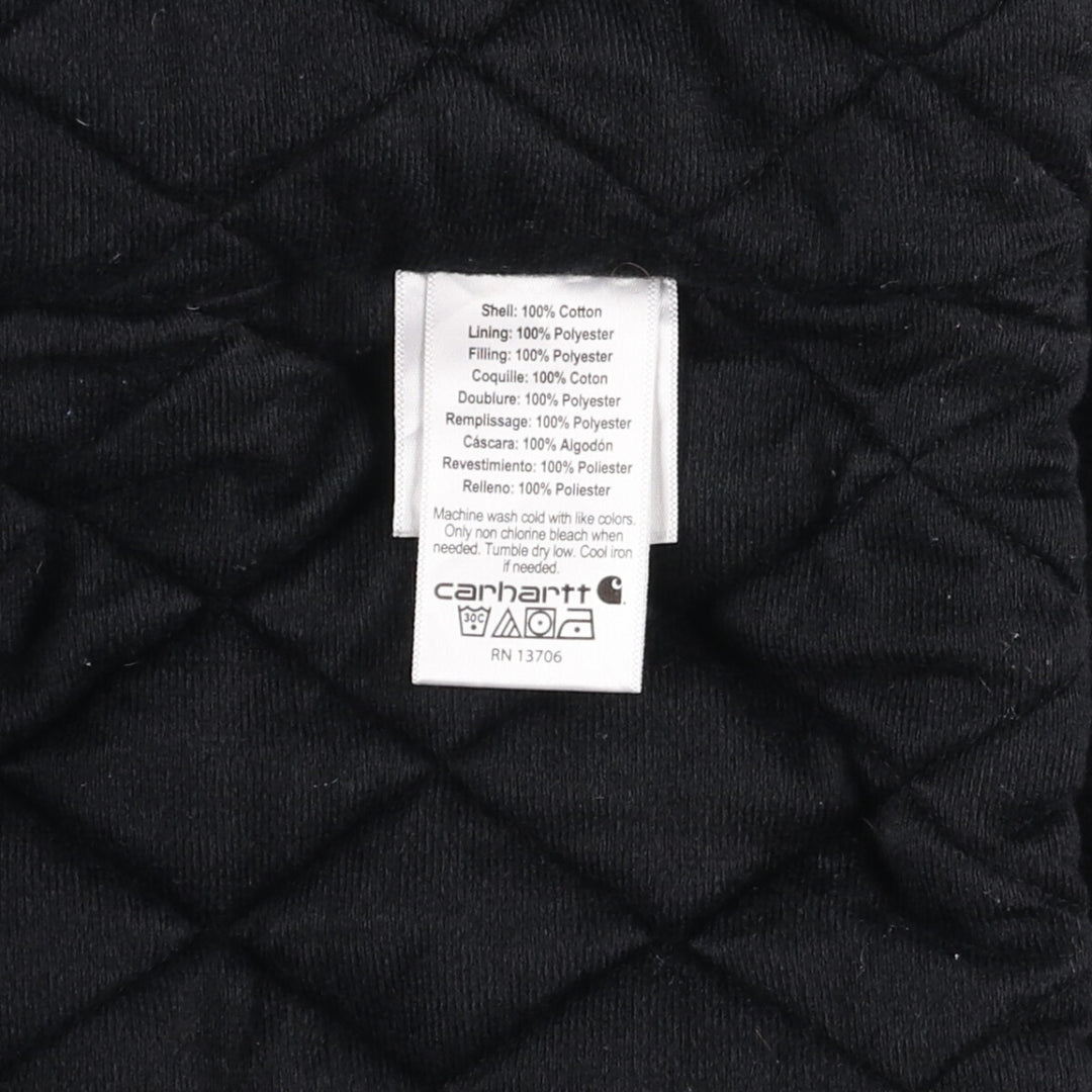 Carhartt Active Jacket, Padded Duck Full-Zip Hoodie, Women's, Size XL cotton black type Vintage Second Hand