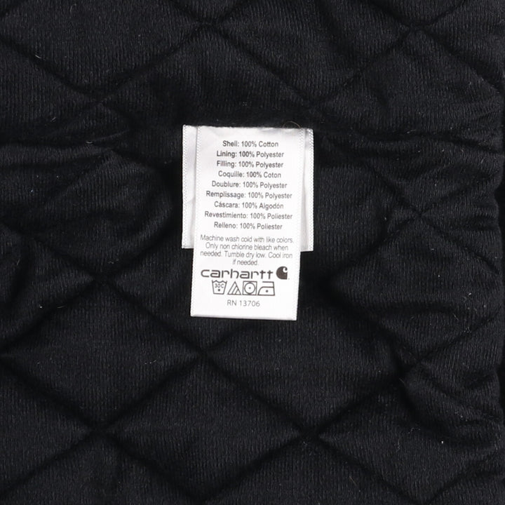 Carhartt Active Jacket, Padded Duck Full-Zip Hoodie, Women's, Size XL cotton black type Vintage Second Hand