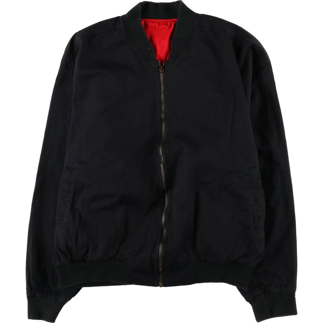 90'S Marlboro reversible cotton jacket with back logo, size M cotton black type Vintage Second Hand