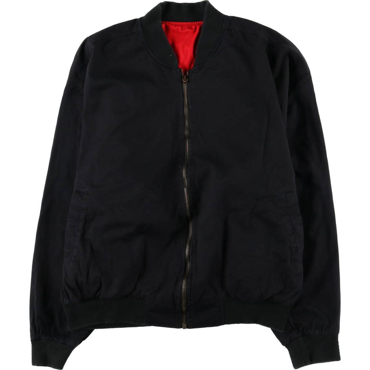 90'S Marlboro reversible cotton jacket with back logo, size M cotton black type Vintage Second Hand