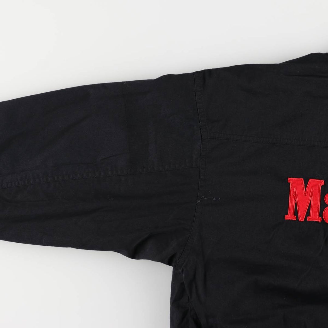 90'S Marlboro reversible cotton jacket with back logo, size M cotton black type Vintage Second Hand