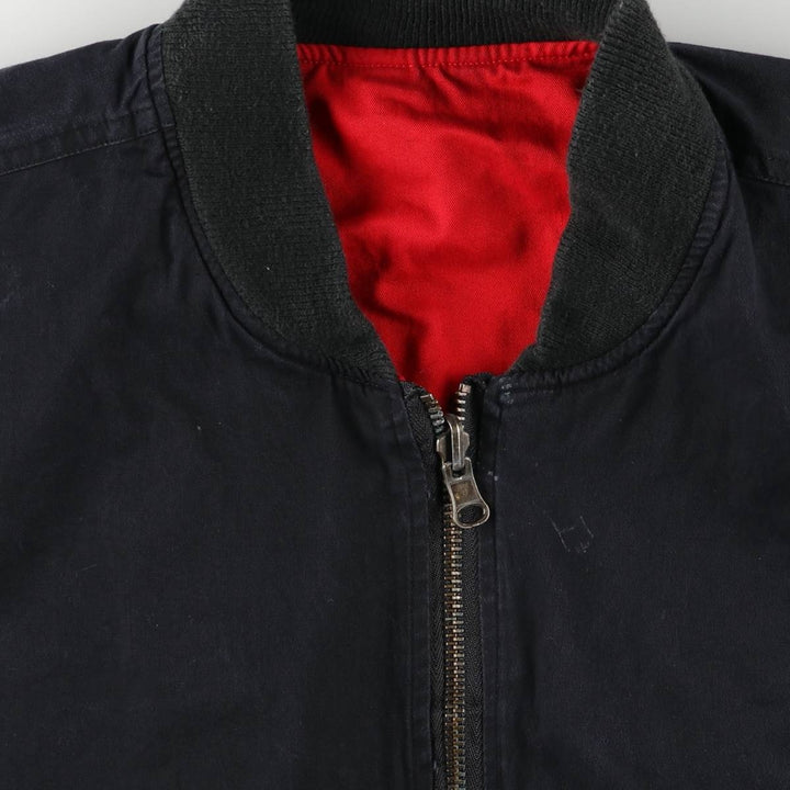 90'S Marlboro reversible cotton jacket with back logo, size M cotton black type Vintage Second Hand