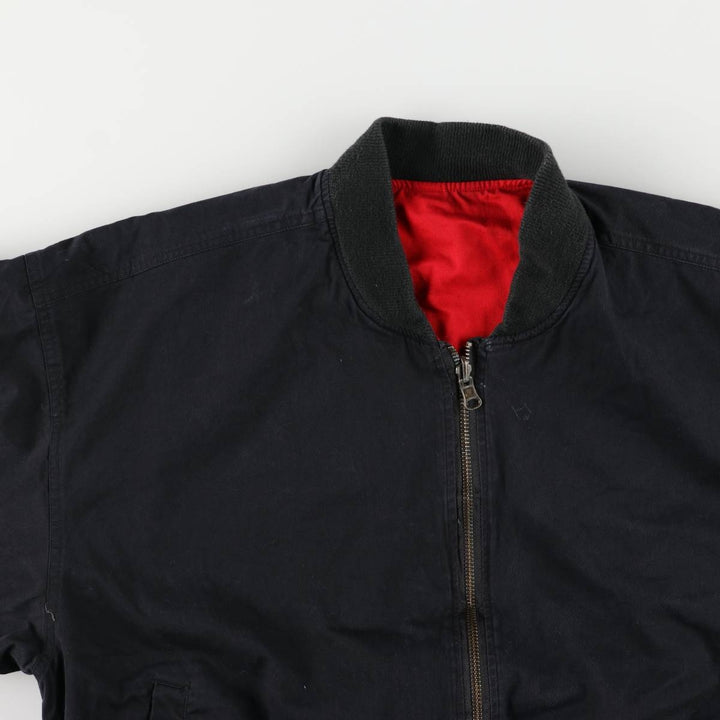 90'S Marlboro reversible cotton jacket with back logo, size M cotton black type Vintage Second Hand