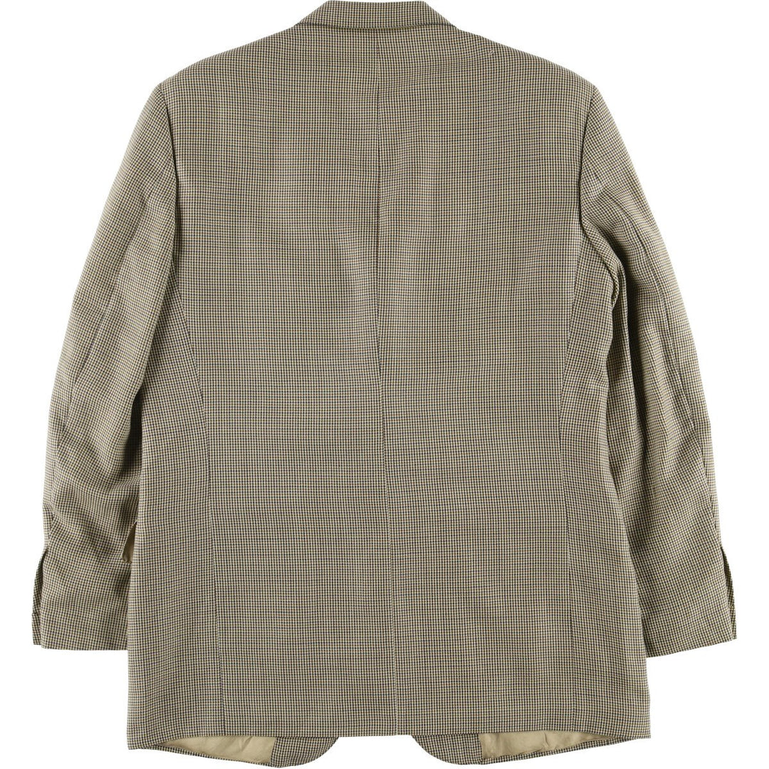 Burberry's Houndstooth Pattern Wool Tailored Jacket, Men's Size L wool gray type Vintage Second Hand