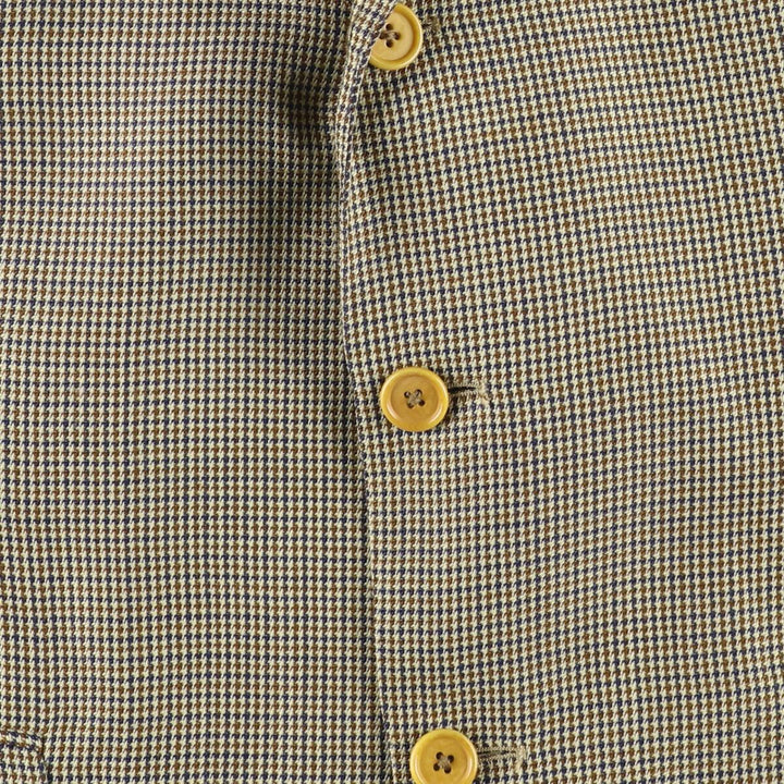 Burberry's Houndstooth Pattern Wool Tailored Jacket, Men's Size L wool gray type Vintage Second Hand