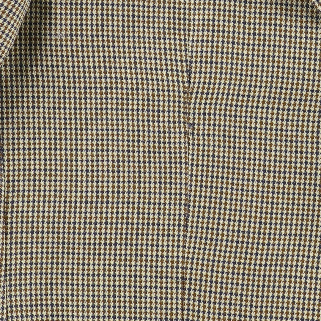 Burberry's Houndstooth Pattern Wool Tailored Jacket, Men's Size L wool gray type Vintage Second Hand