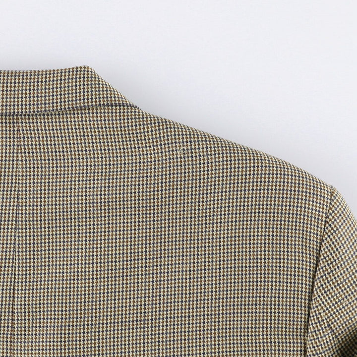 Burberry's Houndstooth Pattern Wool Tailored Jacket, Men's Size L wool gray type Vintage Second Hand