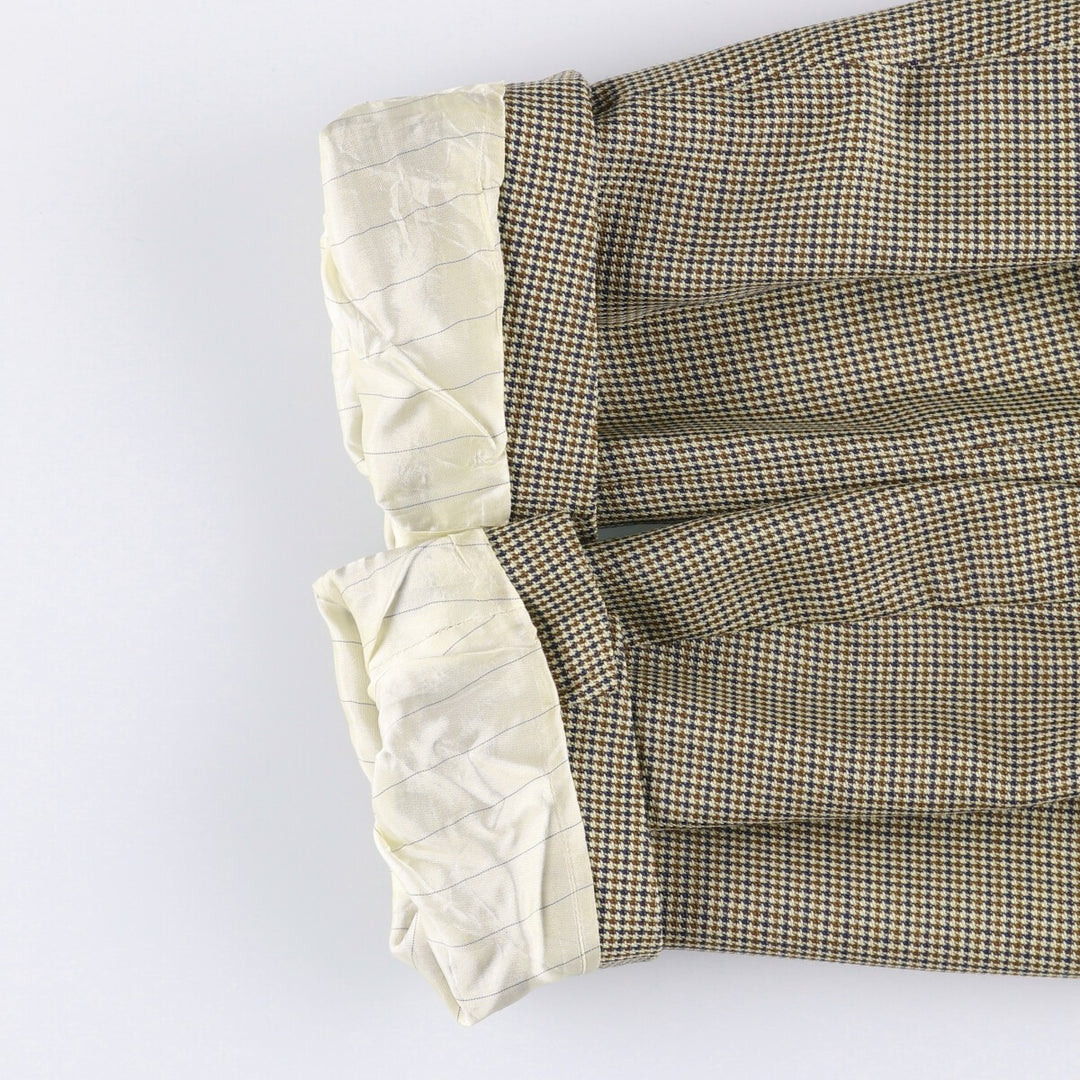 Burberry's Houndstooth Pattern Wool Tailored Jacket, Men's Size L wool gray type Vintage Second Hand