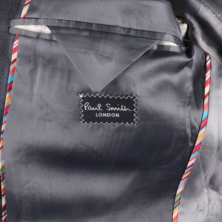 Paul Smith LONDON Striped Wool Tailored Jacket, Made in Italy, Men's Size Small wool gray type Vintage Second Hand