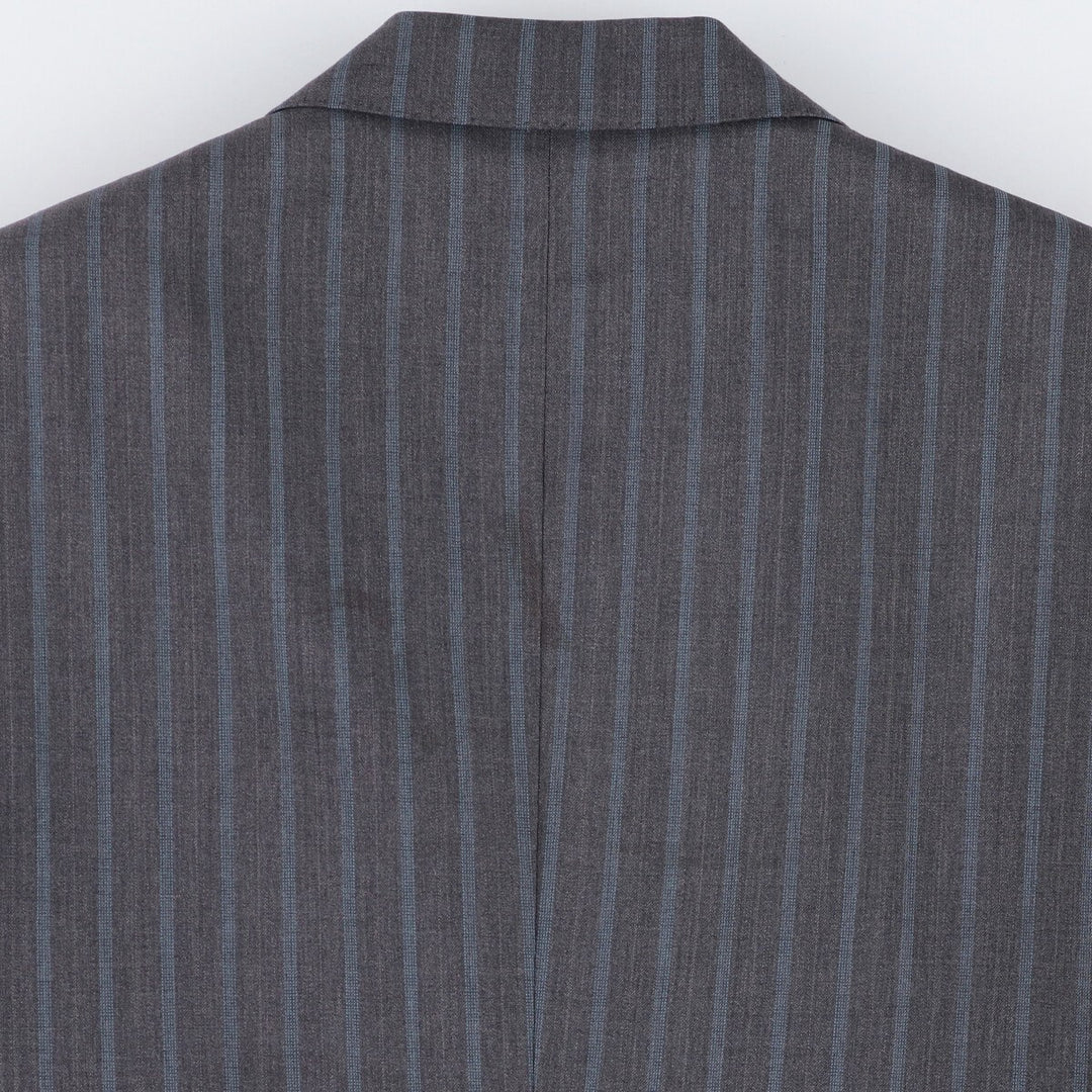 Paul Smith LONDON Striped Wool Tailored Jacket, Made in Italy, Men's Size Small wool gray type Vintage Second Hand