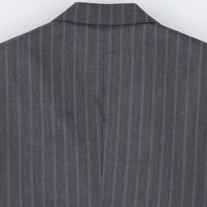 Paul Smith LONDON Striped Wool Tailored Jacket, Made in Italy, Men's Size Small wool gray type Vintage Second Hand