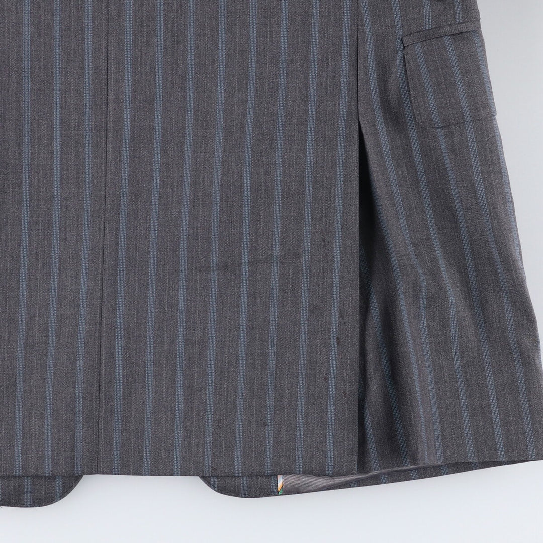 Paul Smith LONDON Striped Wool Tailored Jacket, Made in Italy, Men's Size Small wool gray type Vintage Second Hand