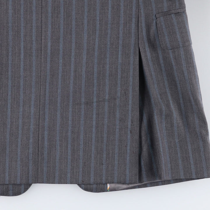 Paul Smith LONDON Striped Wool Tailored Jacket, Made in Italy, Men's Size Small wool gray type Vintage Second Hand
