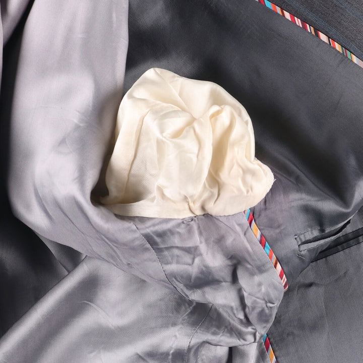 Paul Smith LONDON Striped Wool Tailored Jacket, Made in Italy, Men's Size Small wool gray type Vintage Second Hand