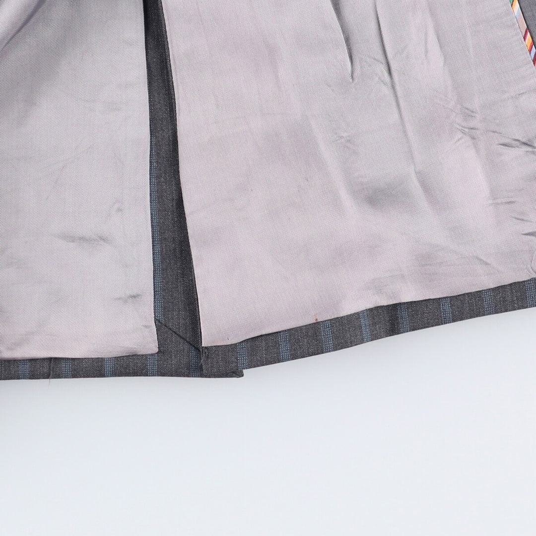 Paul Smith LONDON Striped Wool Tailored Jacket, Made in Italy, Men's Size Small wool gray type Vintage Second Hand