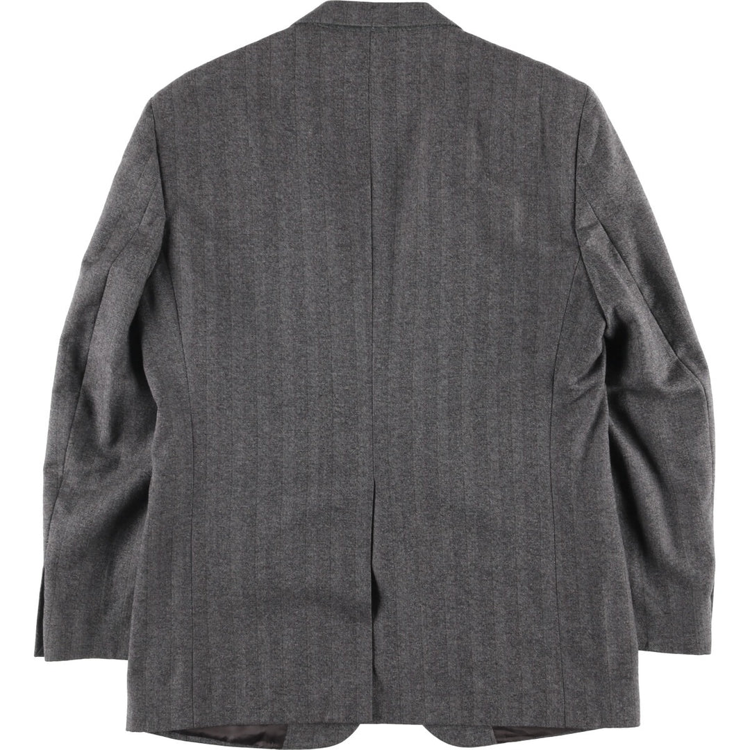 Burberry's Striped Pattern Tailored Jacket, Made in USA, Men's Size L unclear gray type Vintage Second Hand