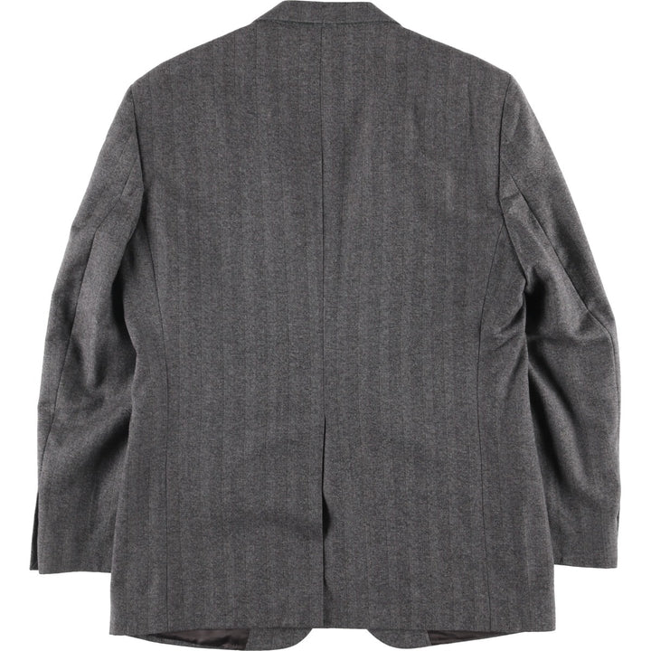 Burberry's Striped Pattern Tailored Jacket, Made in USA, Men's Size L unclear gray type Vintage Second Hand