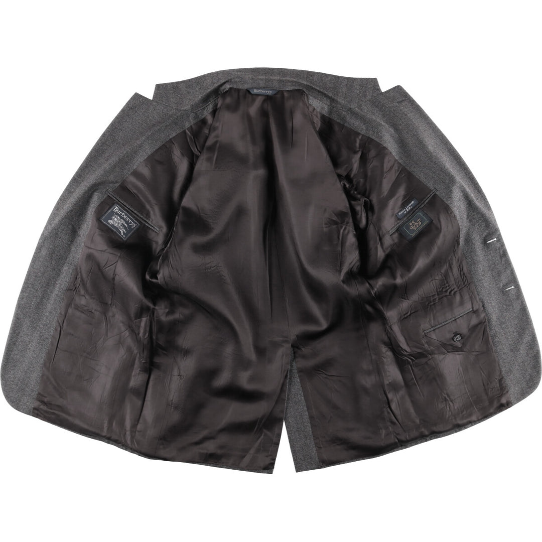 Burberry's Striped Pattern Tailored Jacket, Made in USA, Men's Size L unclear gray type Vintage Second Hand