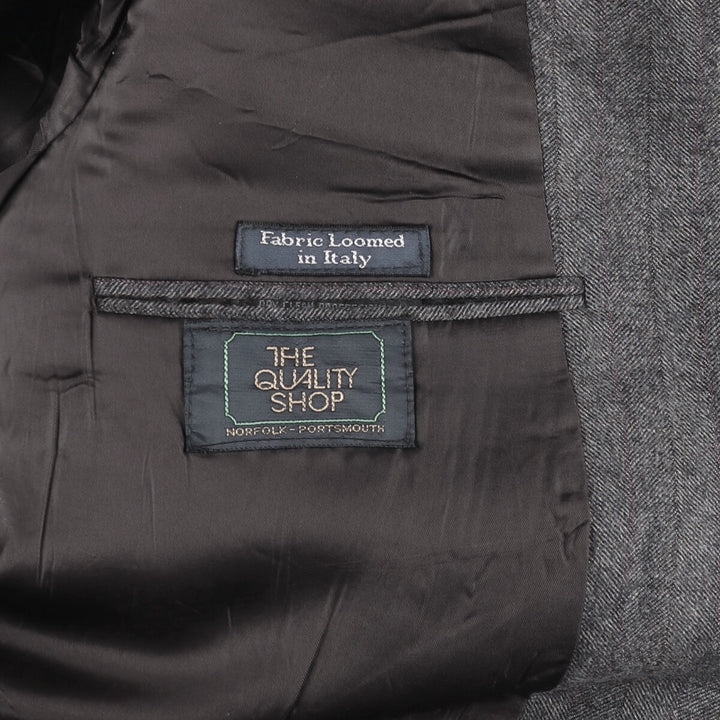 Burberry's Striped Pattern Tailored Jacket, Made in USA, Men's Size L unclear gray type Vintage Second Hand