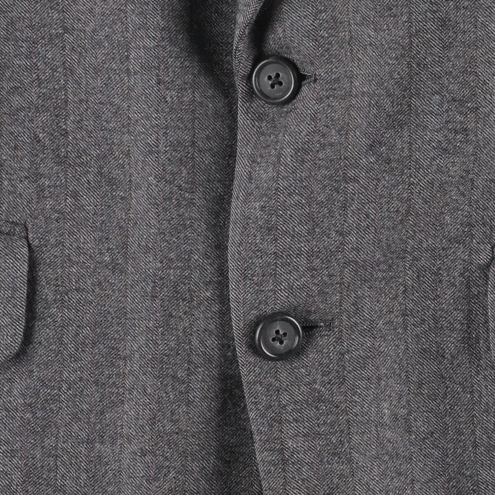 Burberry's Striped Pattern Tailored Jacket, Made in USA, Men's Size L unclear gray type Vintage Second Hand