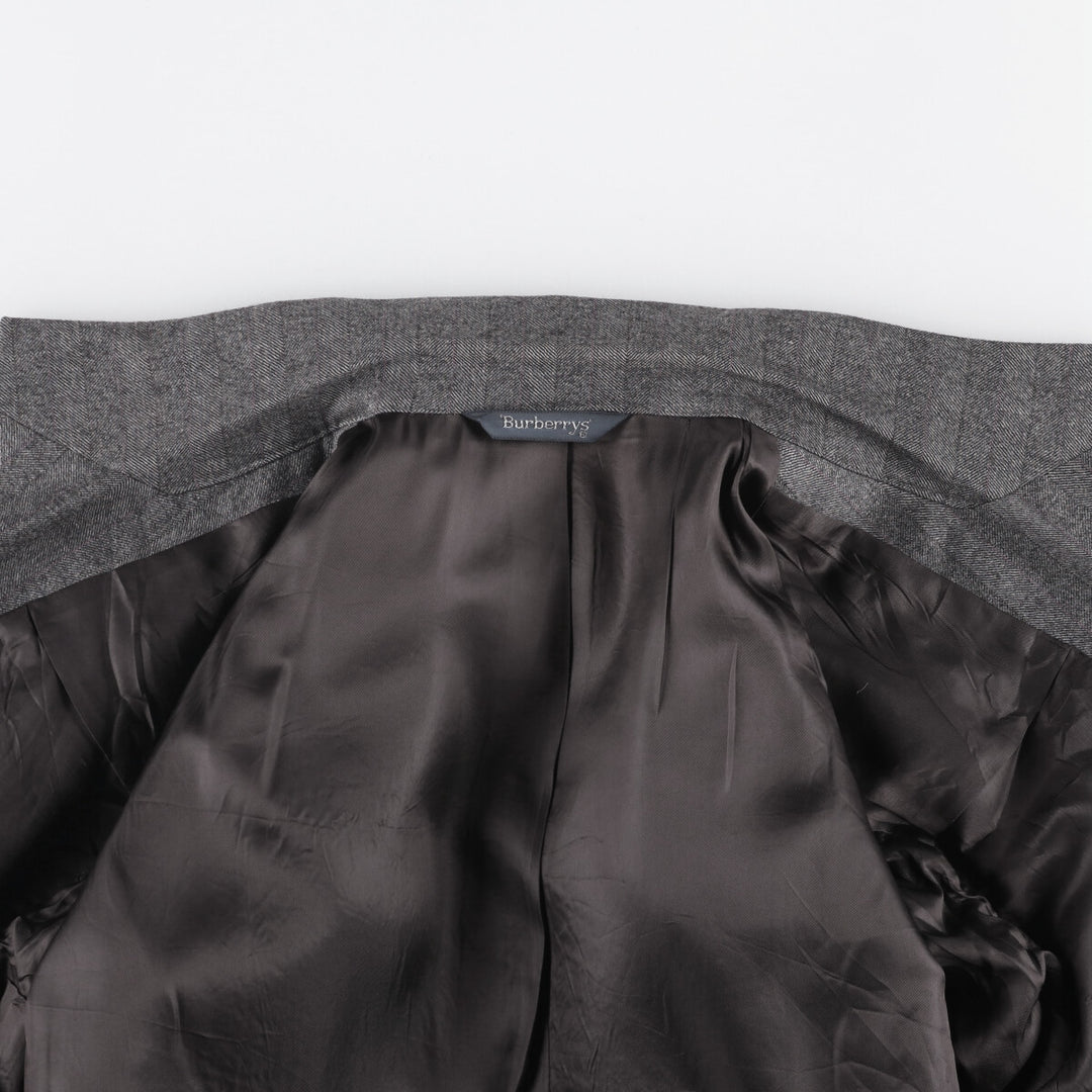 Burberry's Striped Pattern Tailored Jacket, Made in USA, Men's Size L unclear gray type Vintage Second Hand