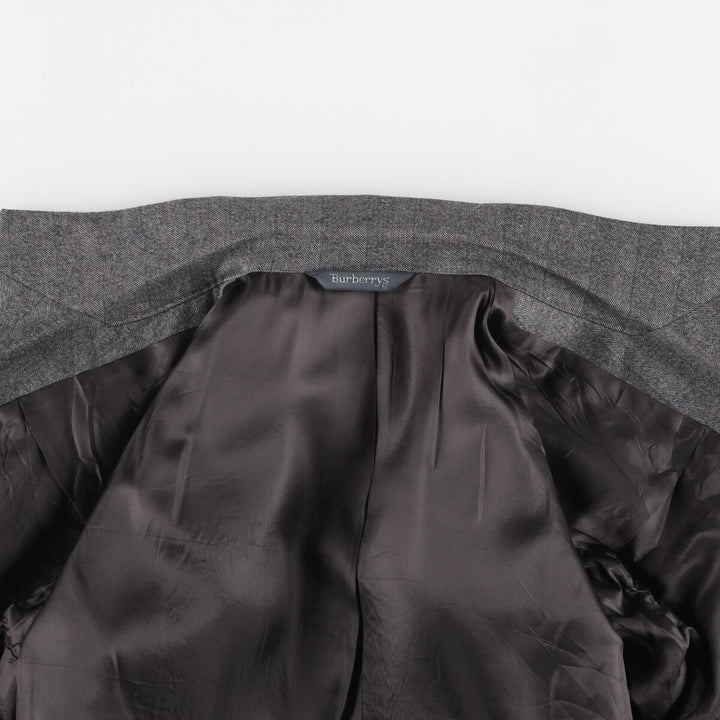 Burberry's Striped Pattern Tailored Jacket, Made in USA, Men's Size L unclear gray type Vintage Second Hand