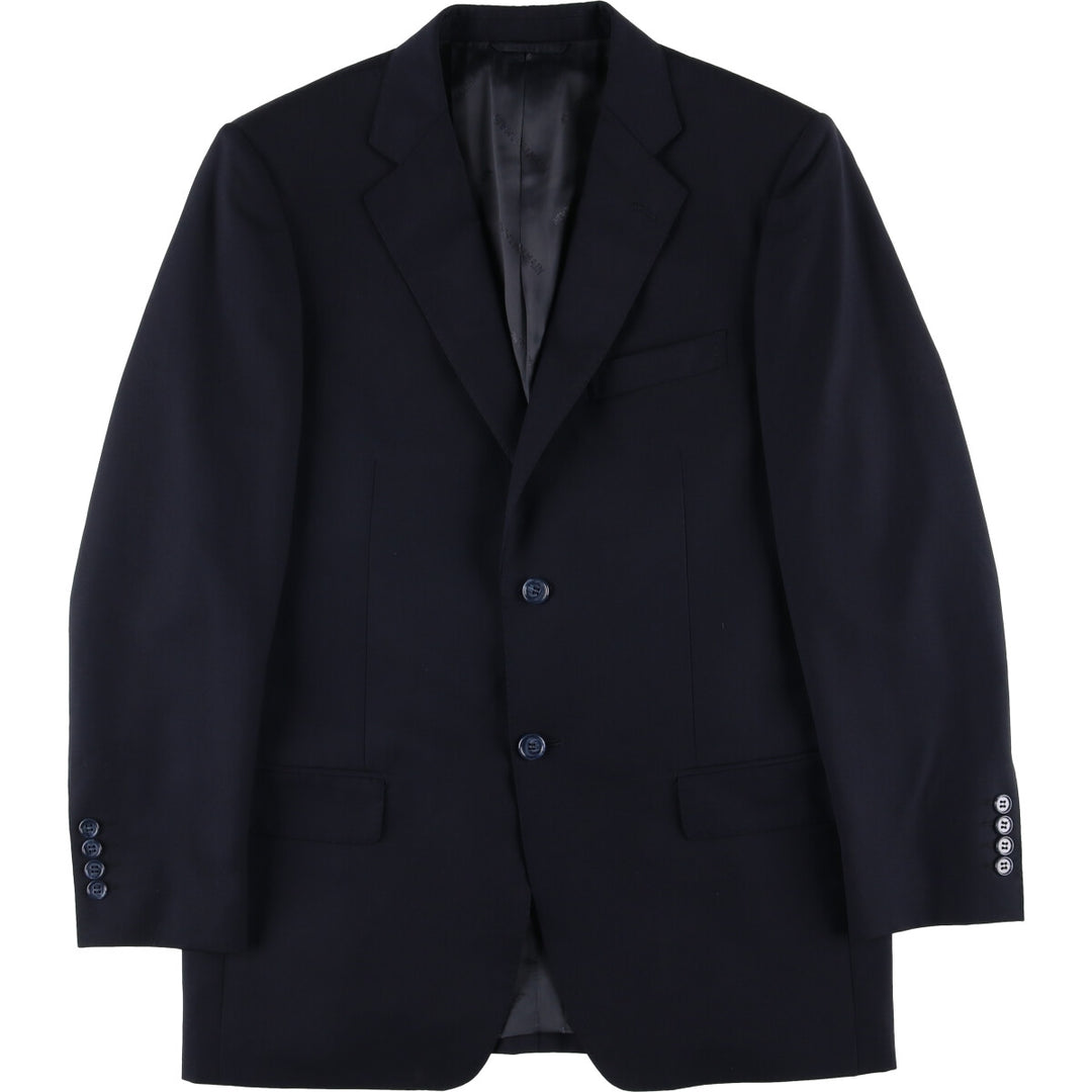 Balmain Mohair-blend Wool Tailored Jacket, Men's Size M wool navy blue type Vintage Second Hand