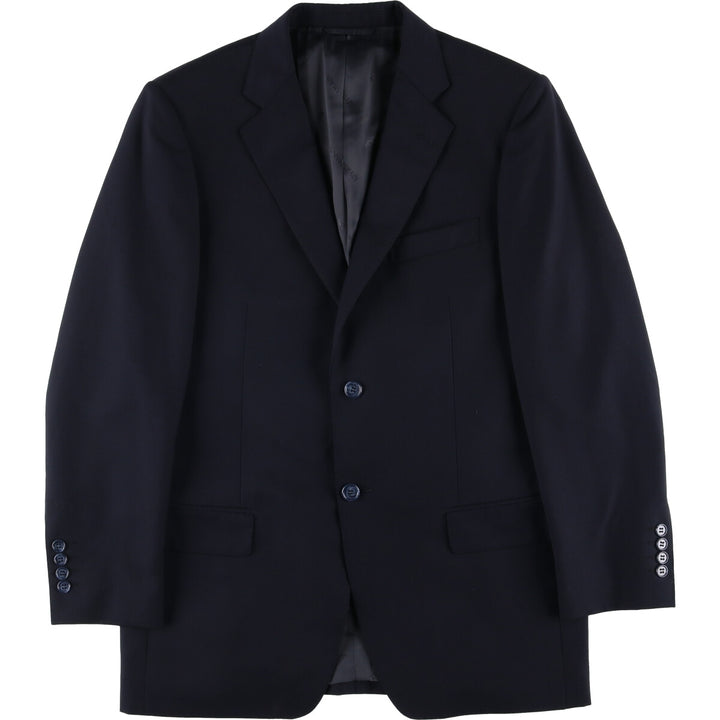 Balmain Mohair-blend Wool Tailored Jacket, Men's Size M wool navy blue type Vintage Second Hand