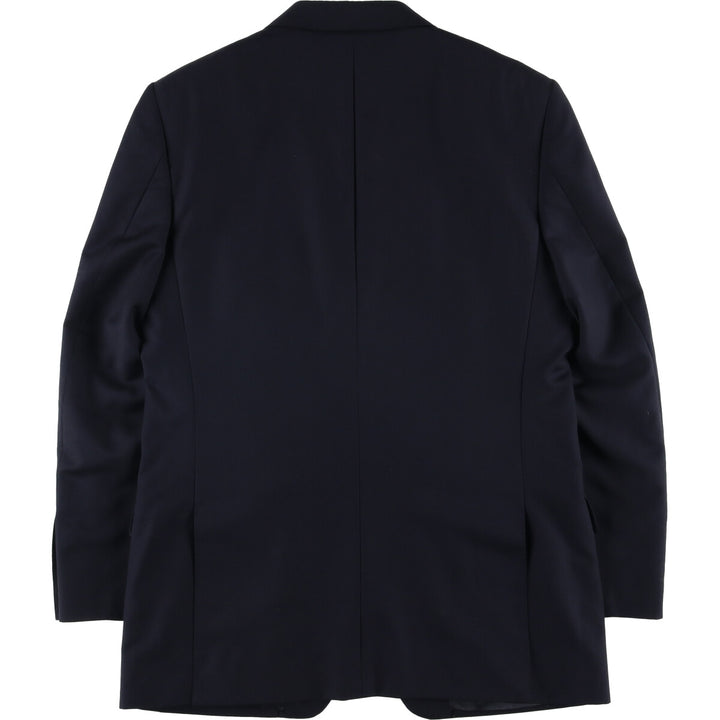 Balmain Mohair-blend Wool Tailored Jacket, Men's Size M wool navy blue type Vintage Second Hand