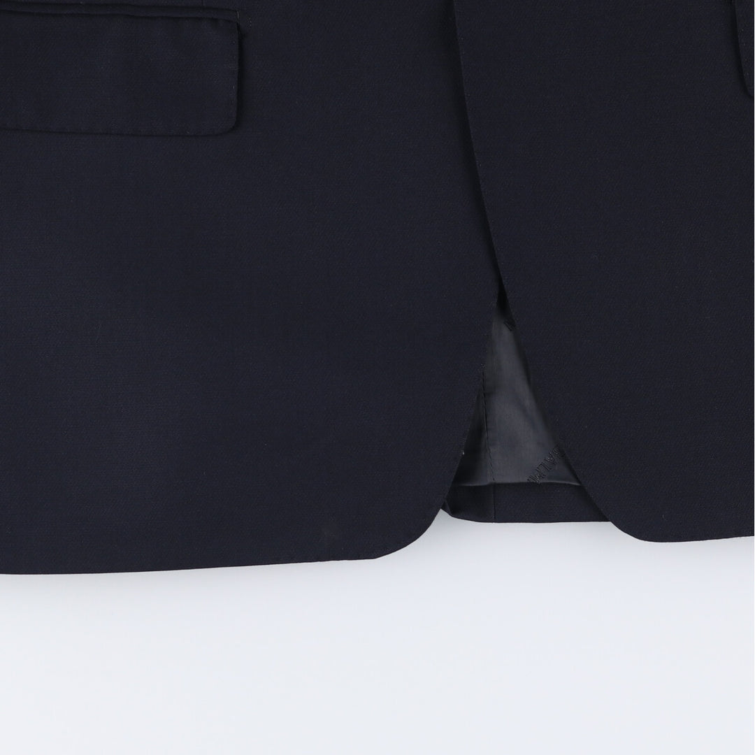 Balmain Mohair-blend Wool Tailored Jacket, Men's Size M wool navy blue type Vintage Second Hand