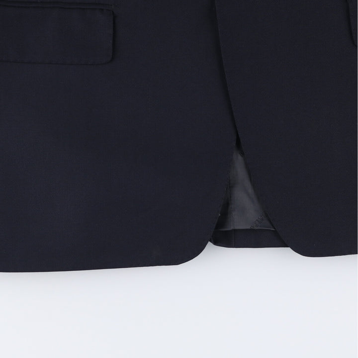 Balmain Mohair-blend Wool Tailored Jacket, Men's Size M wool navy blue type Vintage Second Hand