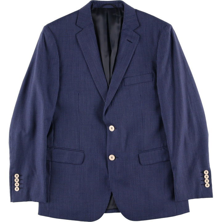 Balmain Slim Fit Check Pattern Wool Tailored Jacket, Men's Size Small wool blue type Vintage Second Hand