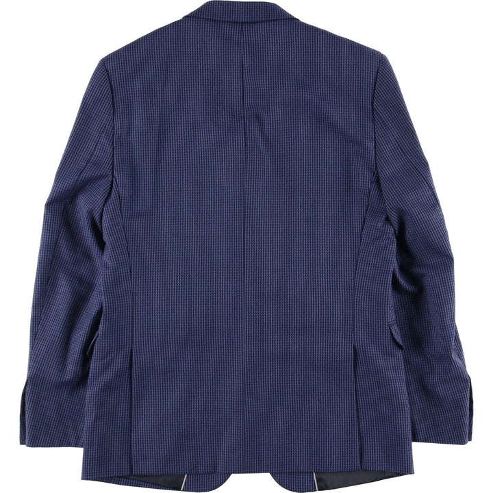 Balmain Slim Fit Check Pattern Wool Tailored Jacket, Men's Size Small wool blue type Vintage Second Hand