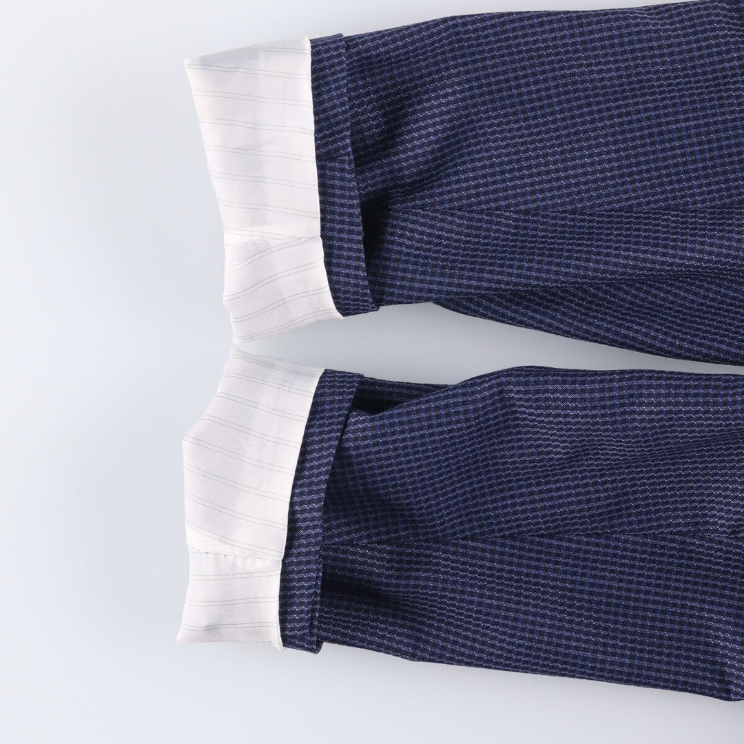 Balmain Slim Fit Check Pattern Wool Tailored Jacket, Men's Size Small wool blue type Vintage Second Hand