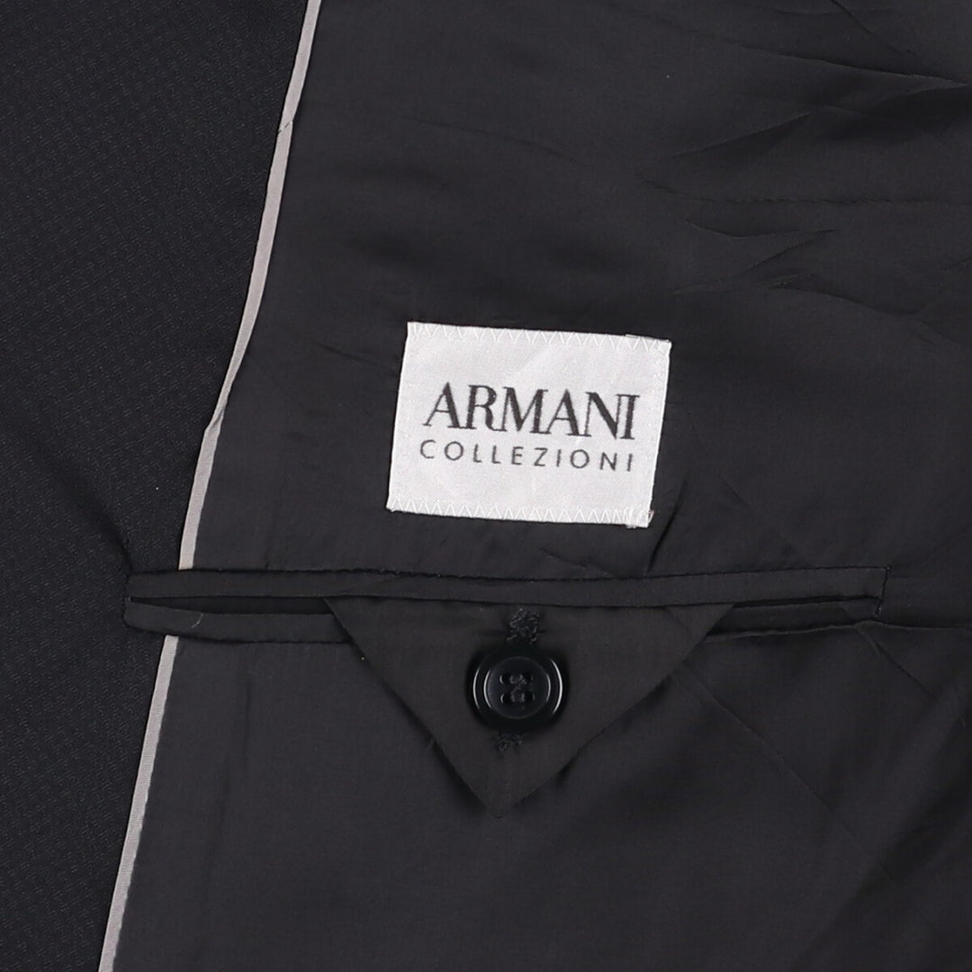 Armani ARMANI COLLEZIONI wool tailored jacket, men's size L wool black type Vintage Second Hand