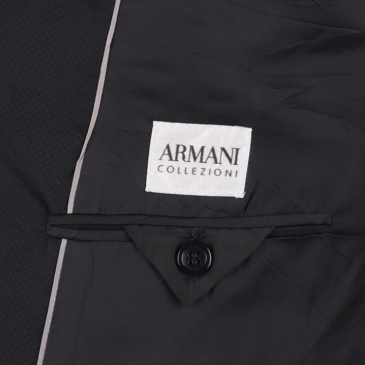 Armani ARMANI COLLEZIONI wool tailored jacket, men's size L wool black type Vintage Second Hand
