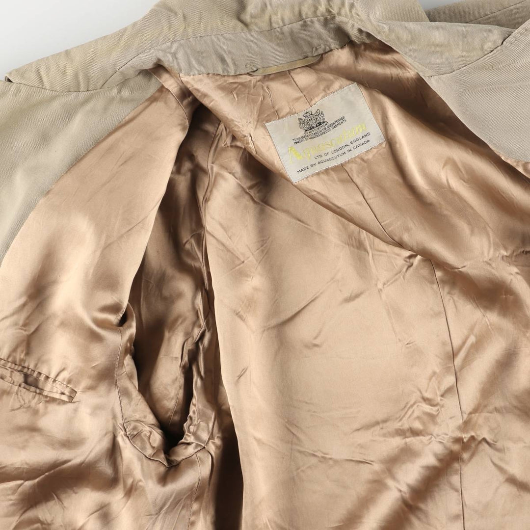 Aquascutum Balmacaan Coat, Made in Canada, Men's Size M wool Beige type Vintage Second Hand
