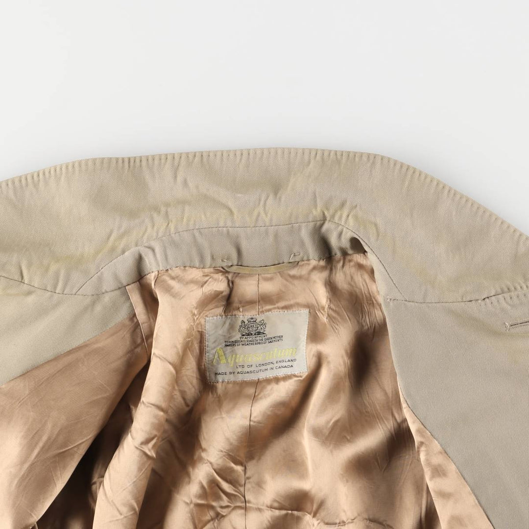 Aquascutum Balmacaan Coat, Made in Canada, Men's Size M wool Beige type Vintage Second Hand