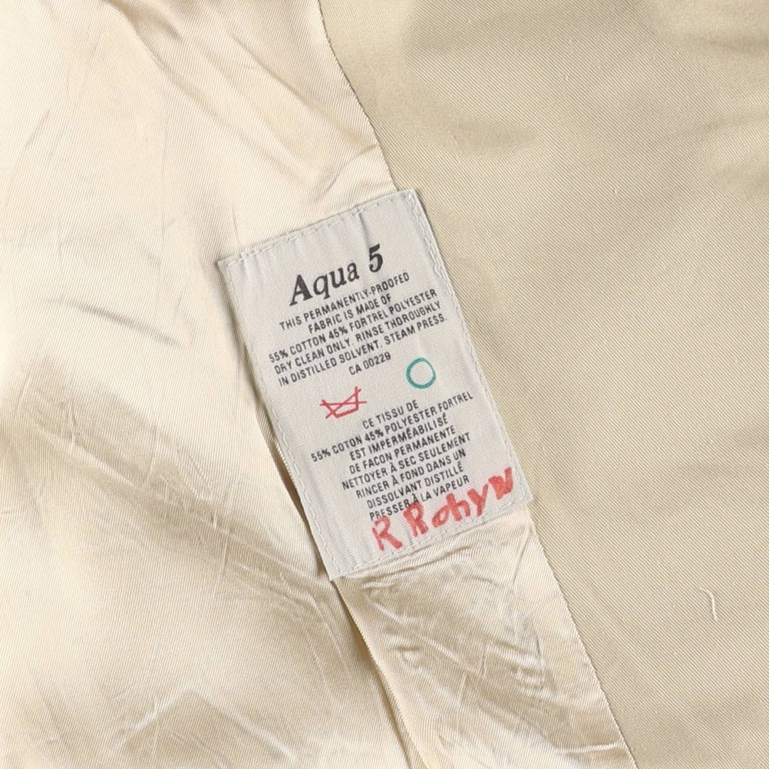 Aquascutum AQUA5 Trench Coat, Made in Canada, Men's Size M cotton Beige type Vintage Second Hand