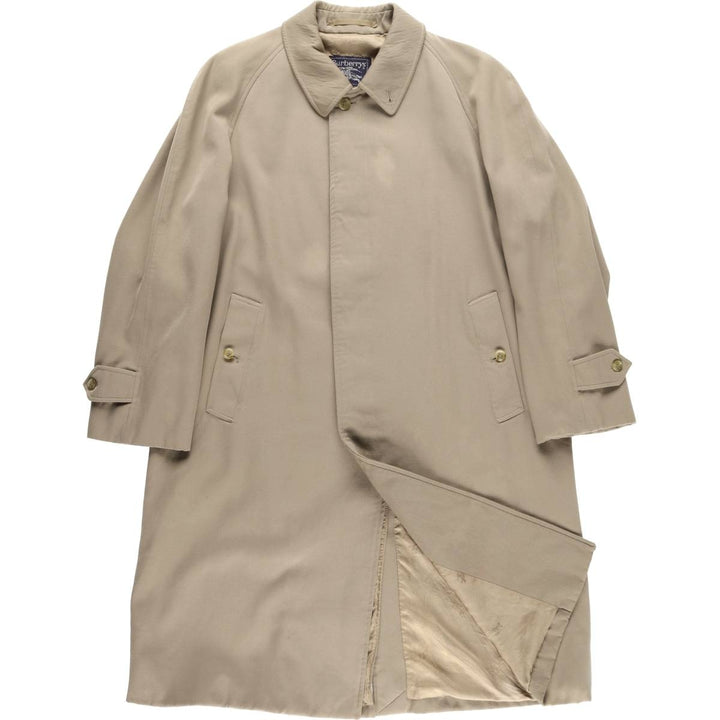 Burberry's Balmacaan Coat, Made in England, Men's Size L wool Beige type Vintage Second Hand