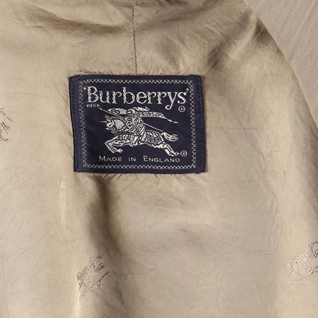 Burberry's Balmacaan Coat, Made in England, Men's Size L wool Beige type Vintage Second Hand