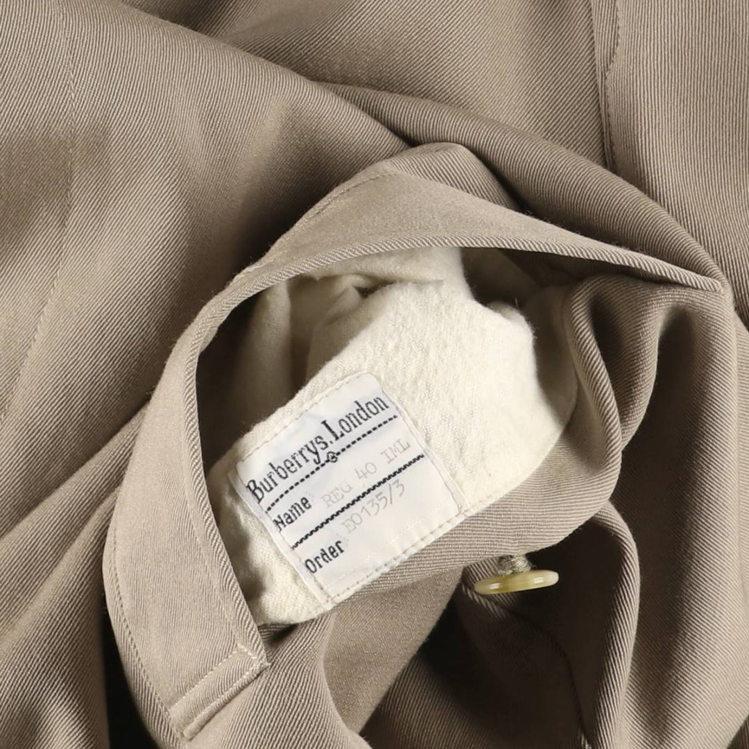 Burberry's Balmacaan Coat, Made in England, Men's Size L wool Beige type Vintage Second Hand