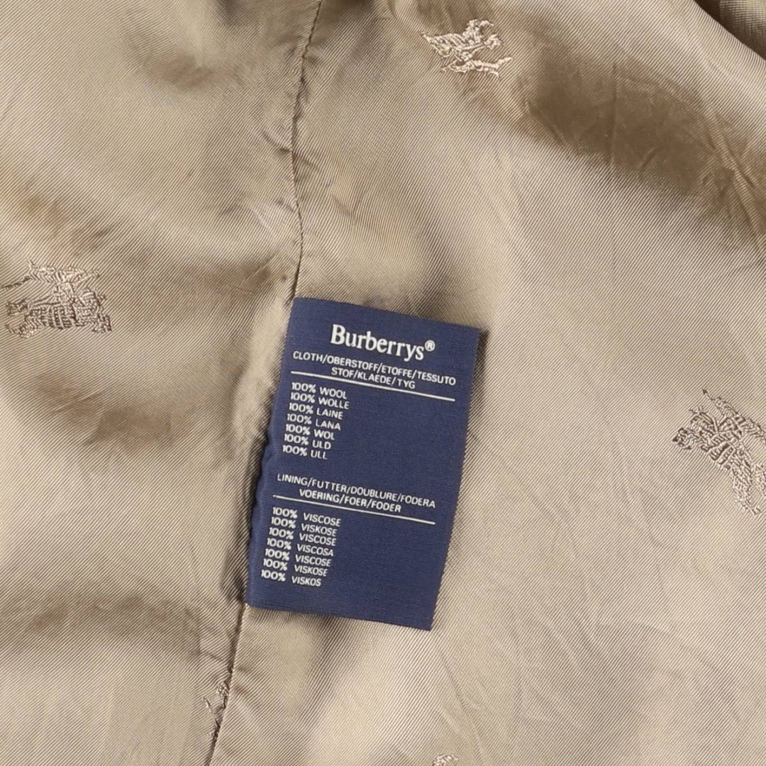 Burberry's Balmacaan Coat, Made in England, Men's Size L wool Beige type Vintage Second Hand