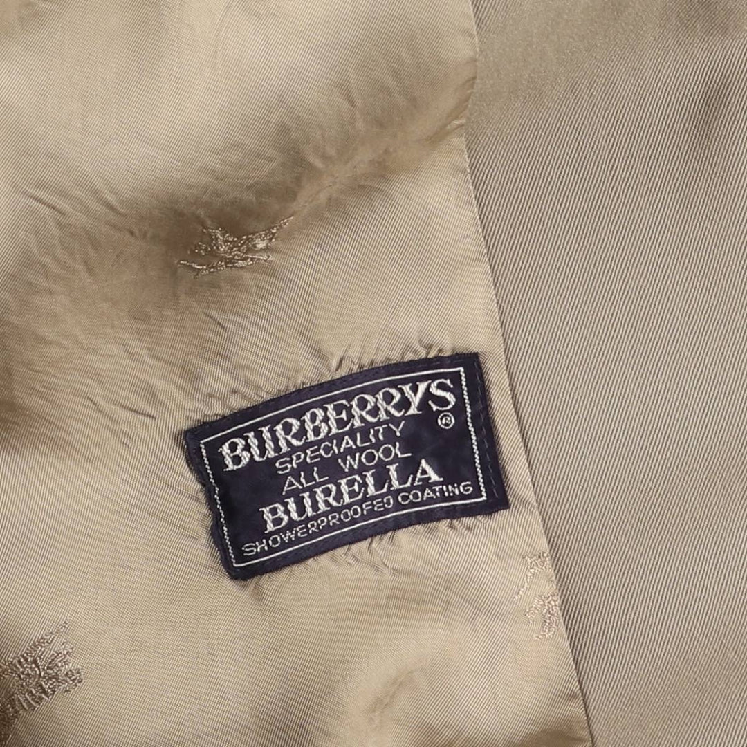 Burberry's Balmacaan Coat, Made in England, Men's Size L wool Beige type Vintage Second Hand